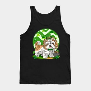 Shih Tzu Leprechaun St Patricks Day Cute Irish Dog Tank Top